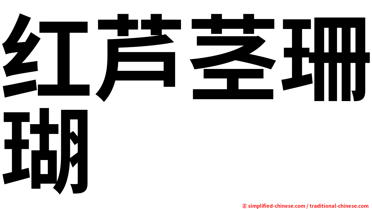 红芦茎珊瑚