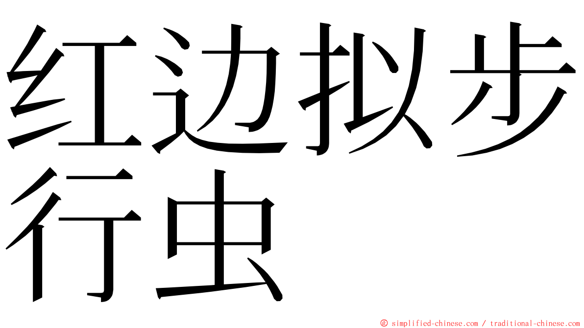 红边拟步行虫 ming font