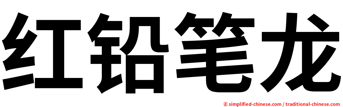 红铅笔龙