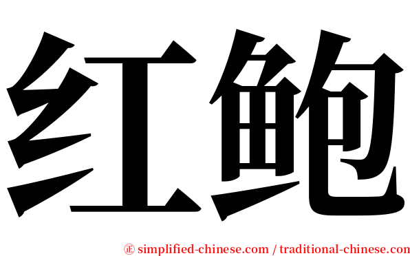 红鲍 serif font