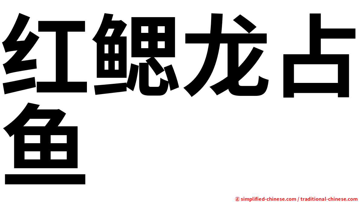红鳃龙占鱼