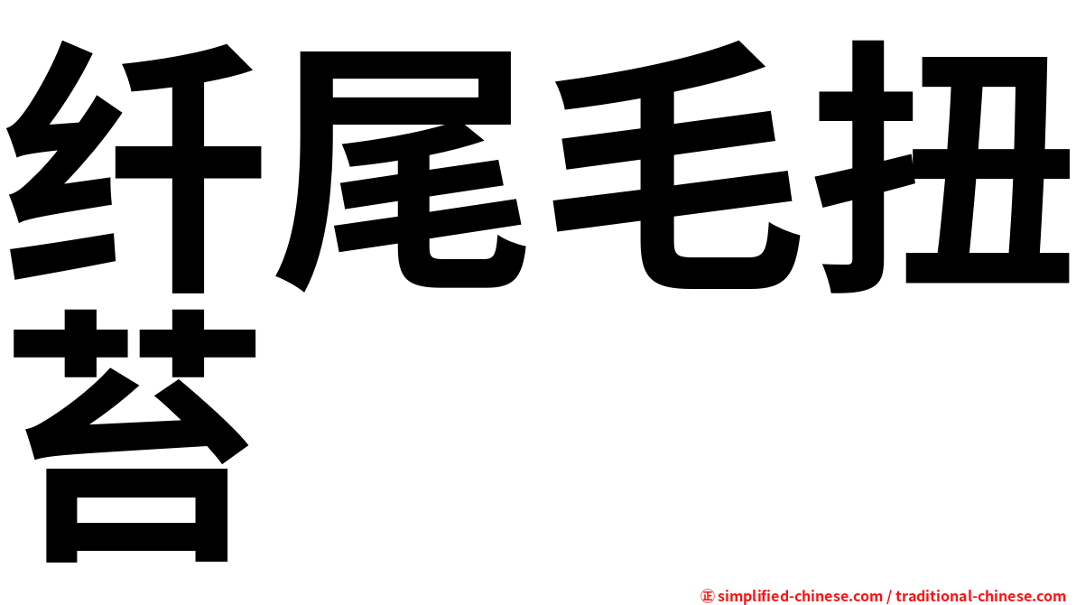 纤尾毛扭苔