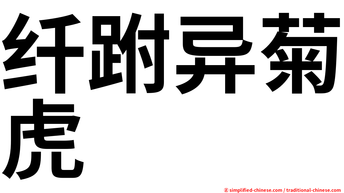 纤跗异菊虎