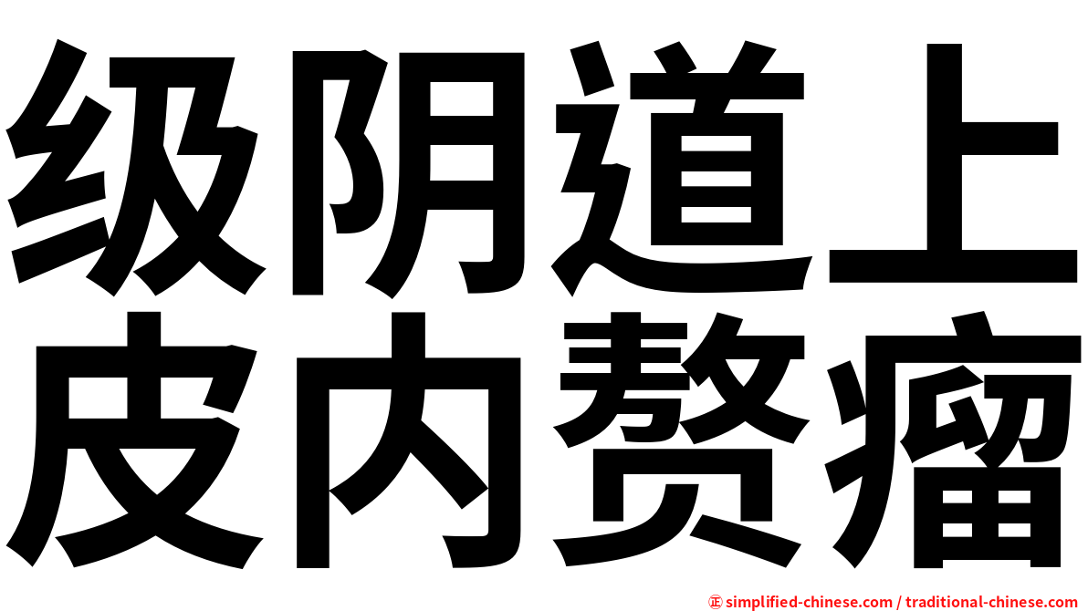 级阴道上皮内赘瘤