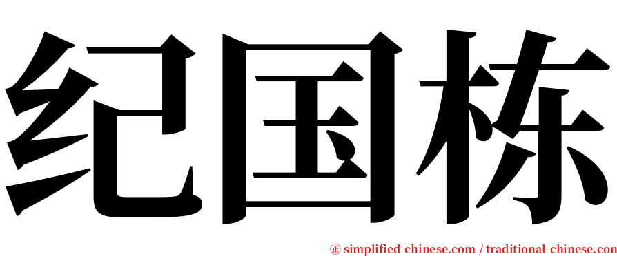 纪国栋 serif font