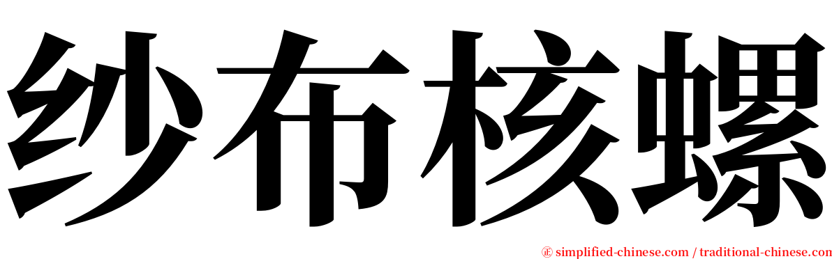 纱布核螺 serif font