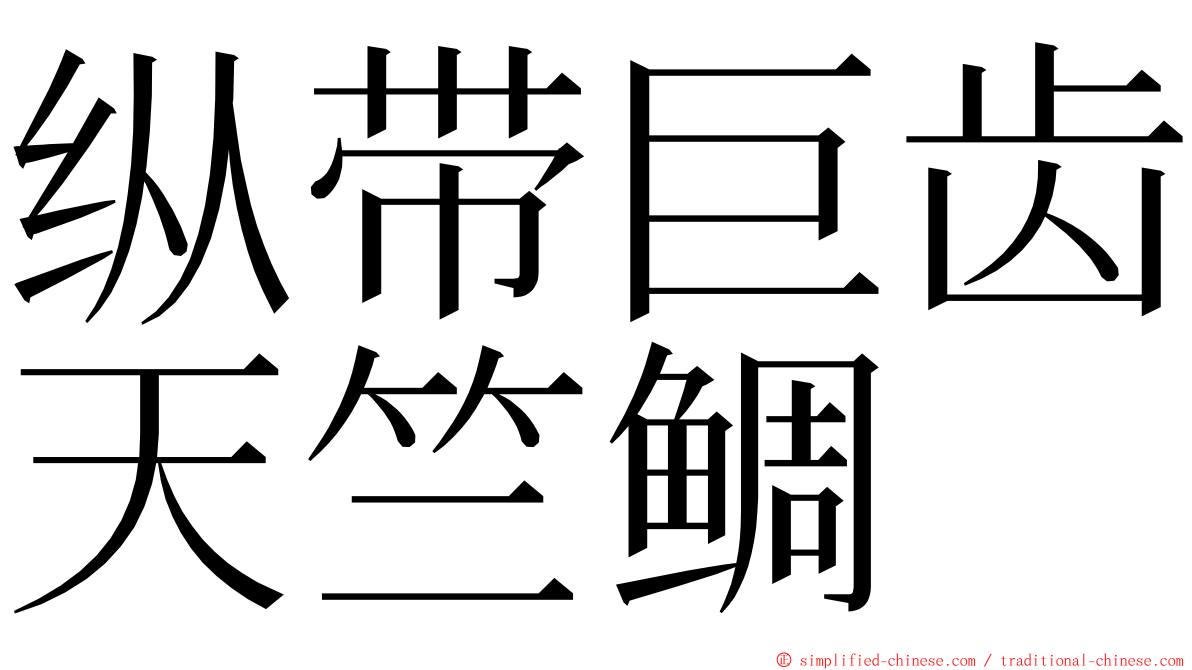 纵带巨齿天竺鲷 ming font