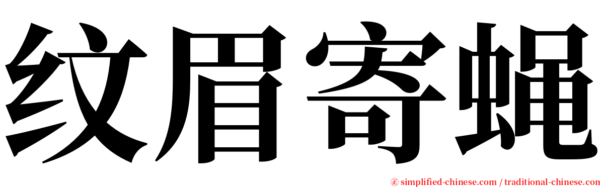 纹眉寄蝇 serif font