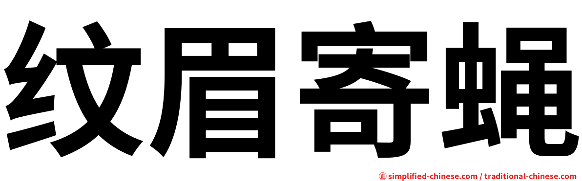 纹眉寄蝇