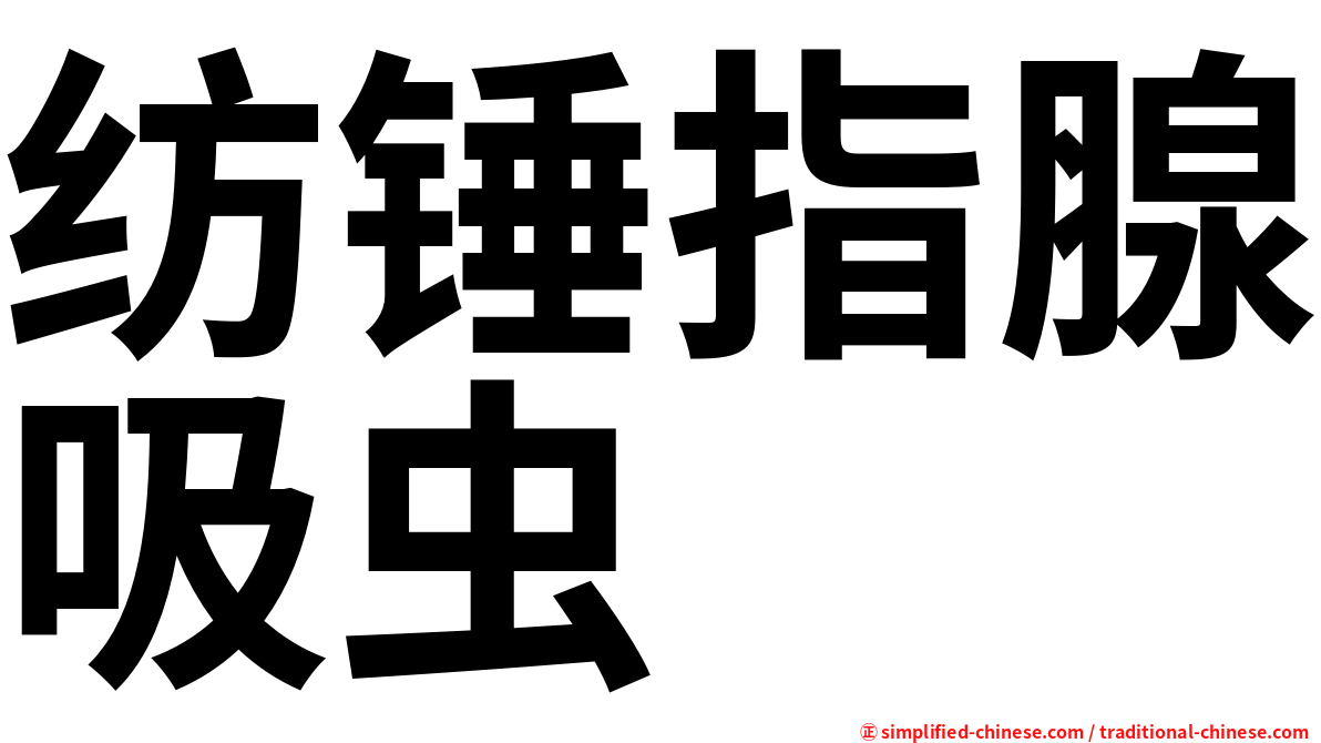纺锤指腺吸虫