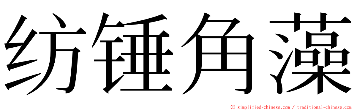 纺锤角藻 ming font