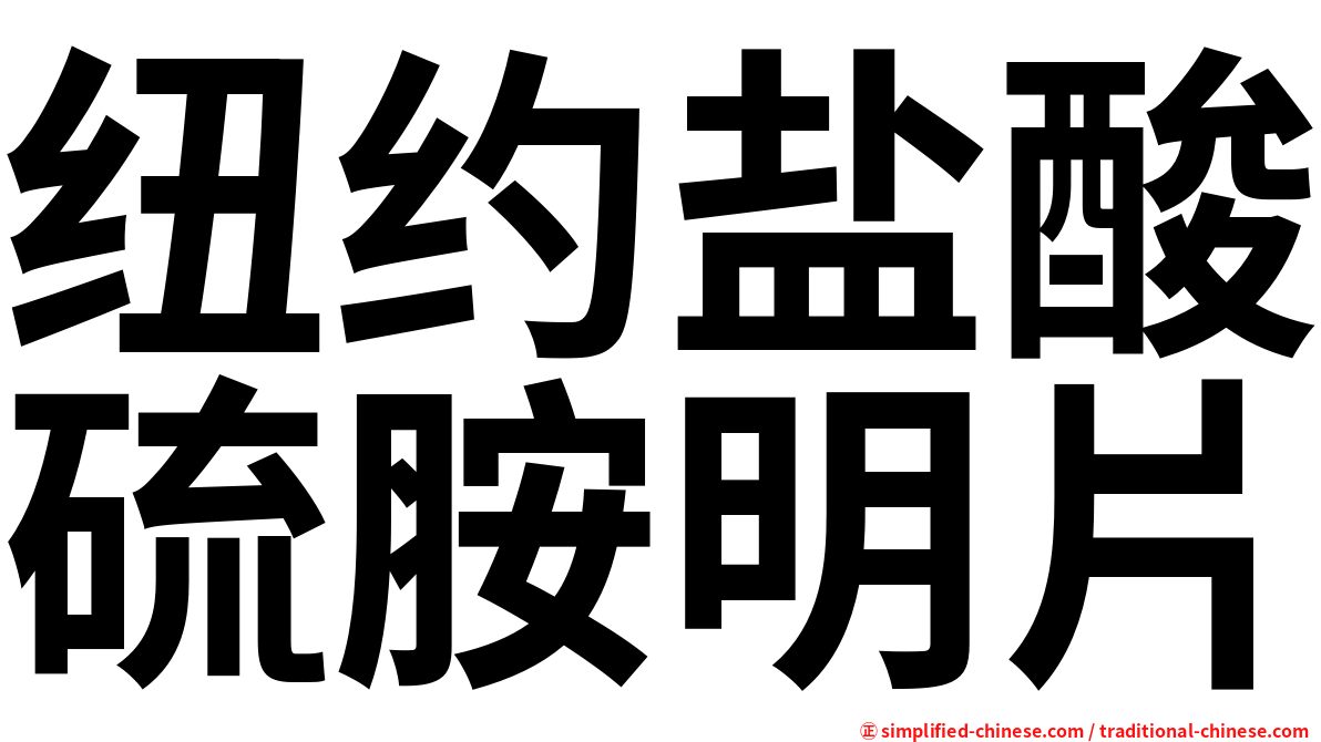 纽约盐酸硫胺明片