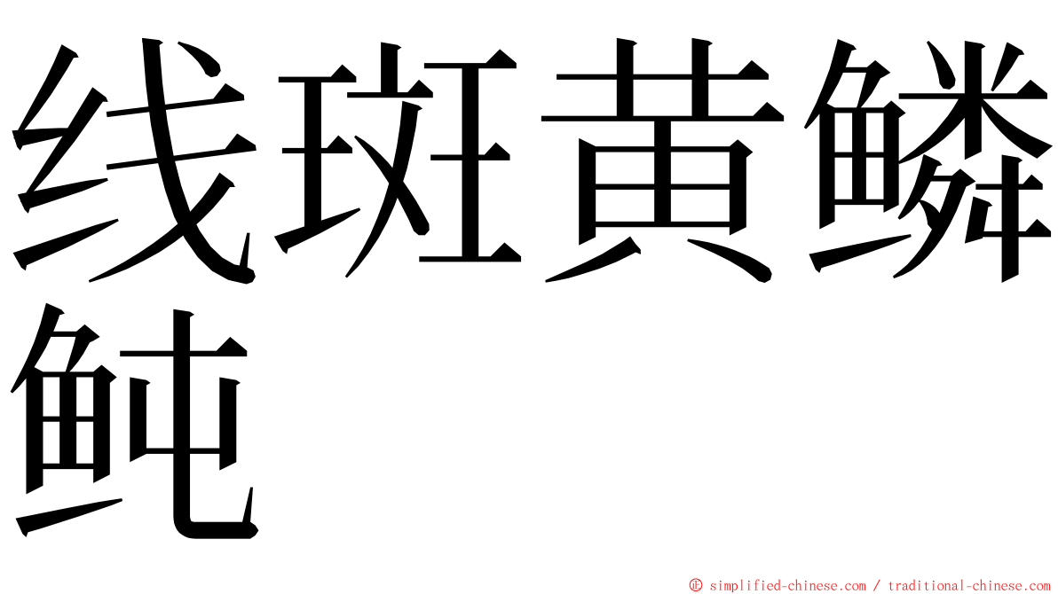 线斑黄鳞鲀 ming font
