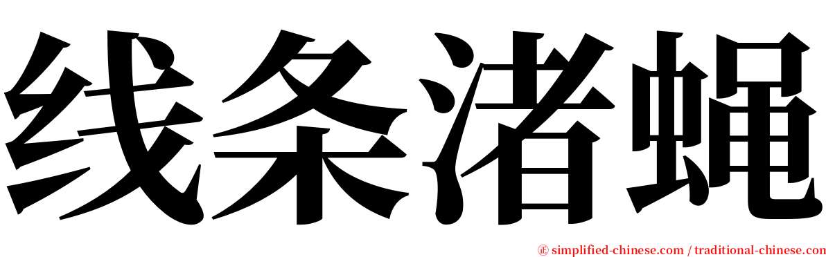 线条渚蝇 serif font
