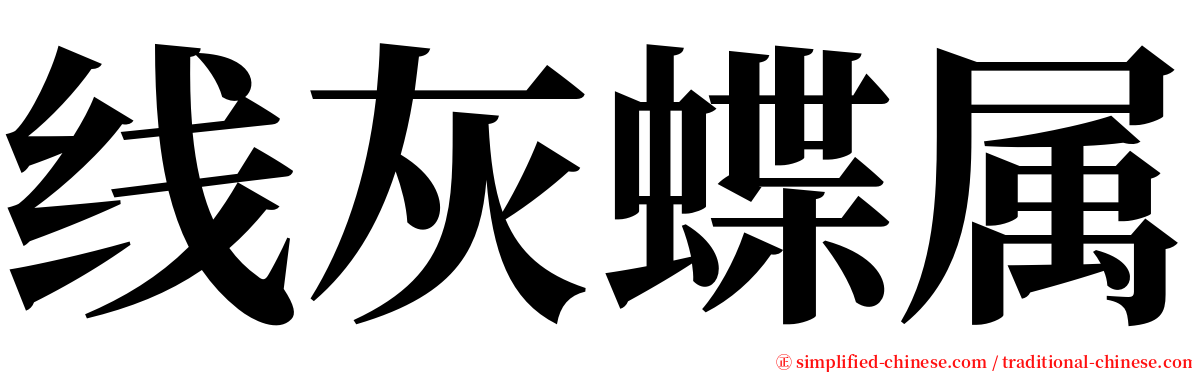 线灰蝶属 serif font