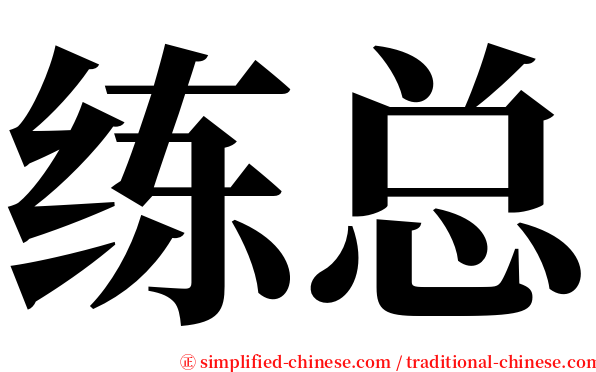 练总 serif font