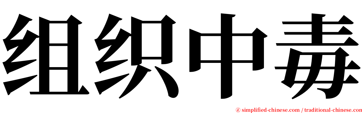 组织中毒 serif font
