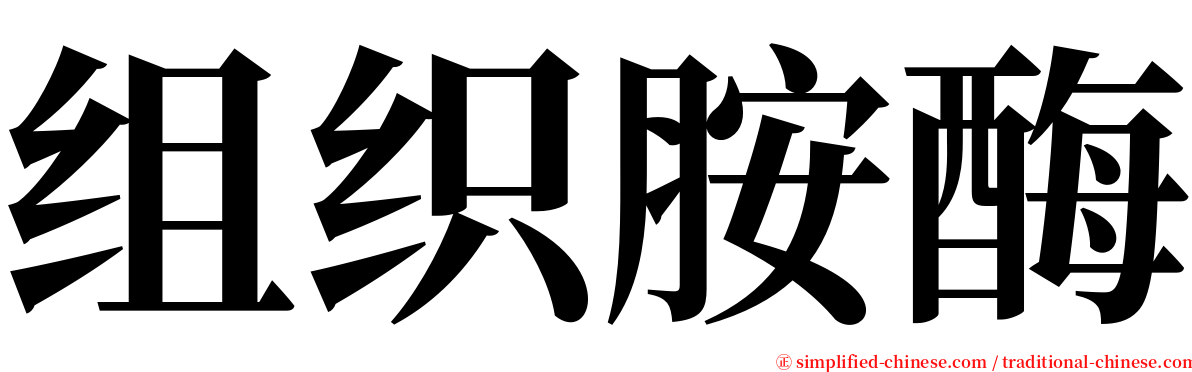 组织胺酶 serif font