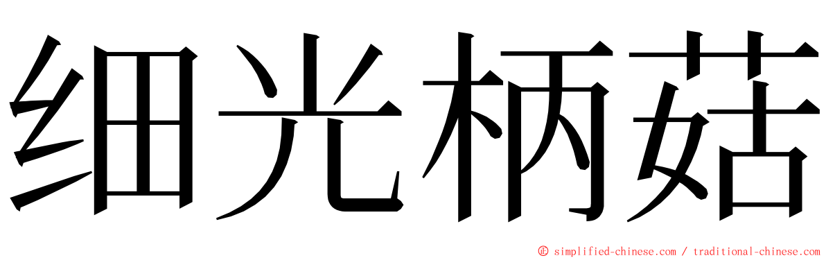 细光柄菇 ming font