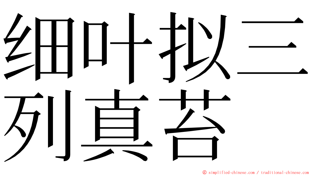 细叶拟三列真苔 ming font