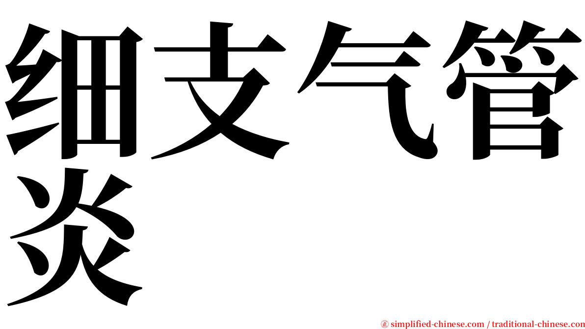 细支气管炎 serif font
