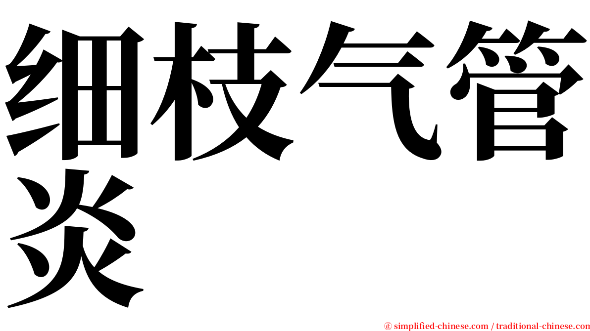 细枝气管炎 serif font