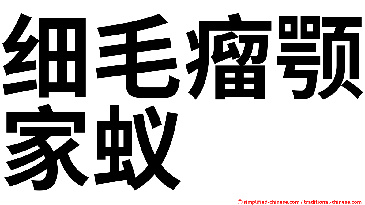 细毛瘤颚家蚁