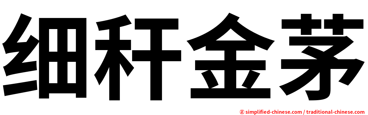 细秆金茅
