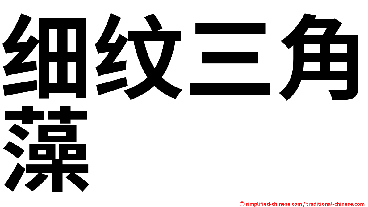 细纹三角藻
