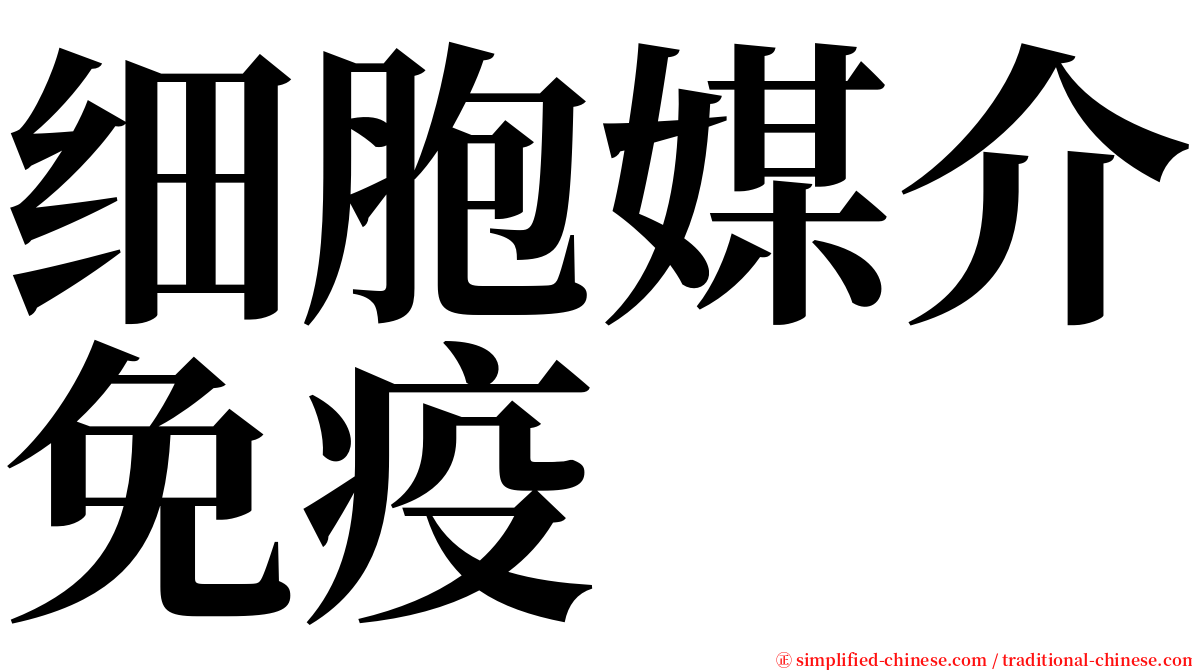 细胞媒介免疫 serif font