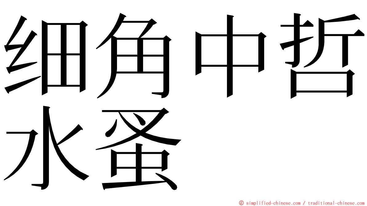 细角中哲水蚤 ming font