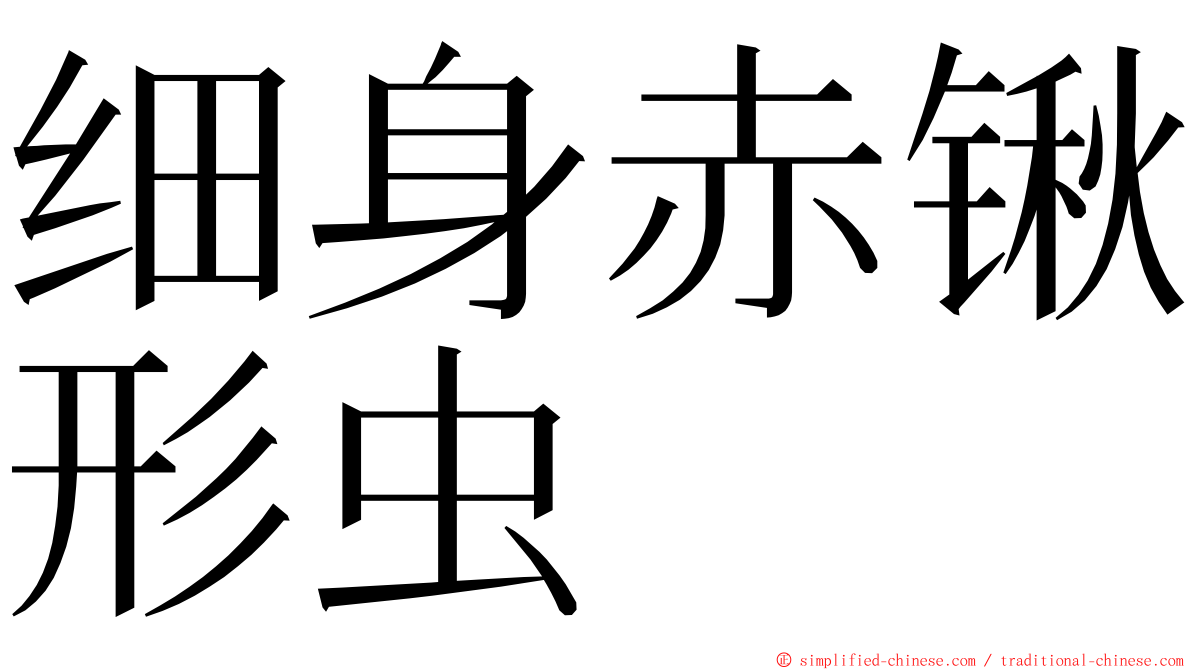 细身赤锹形虫 ming font