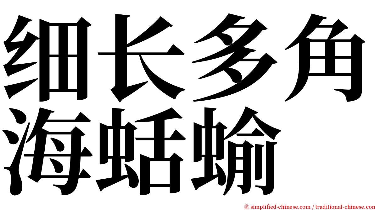细长多角海蛞蝓 serif font