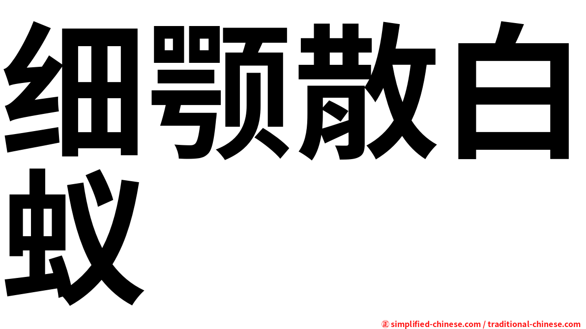细颚散白蚁