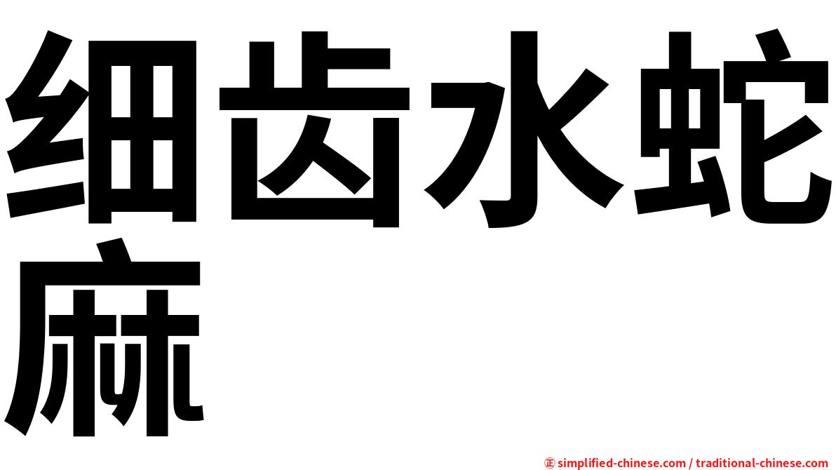细齿水蛇麻