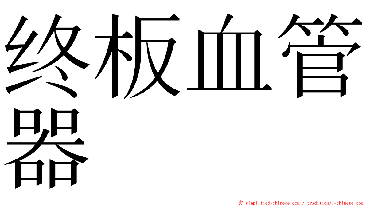 终板血管器 ming font