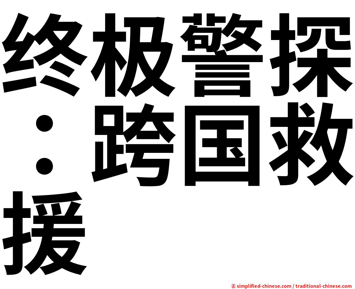 终极警探：跨国救援