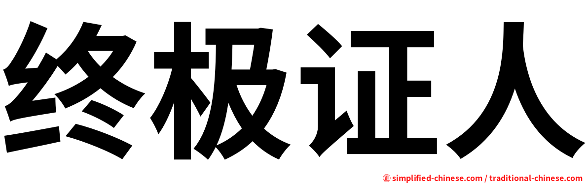 终极证人