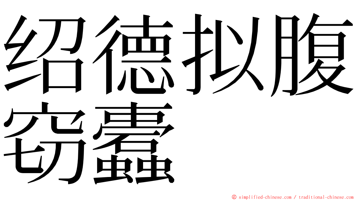 绍德拟腹窃蠹 ming font