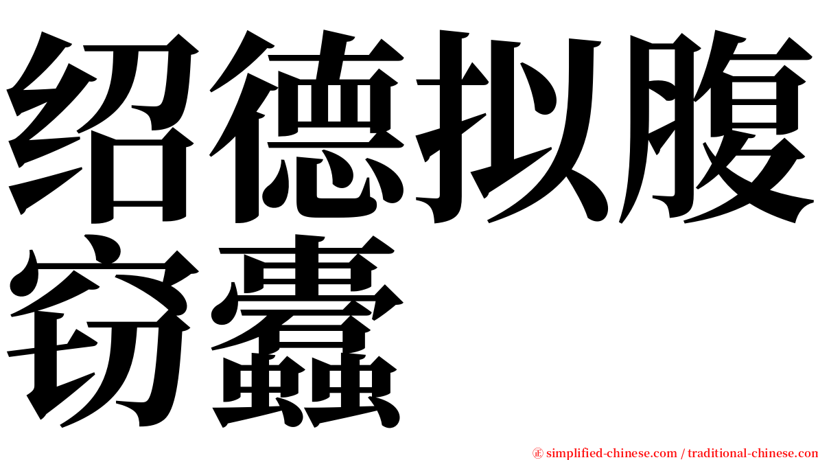 绍德拟腹窃蠹 serif font
