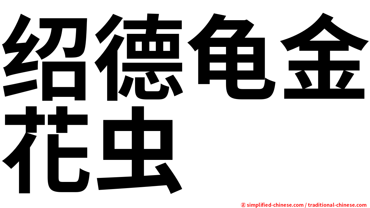 绍德龟金花虫