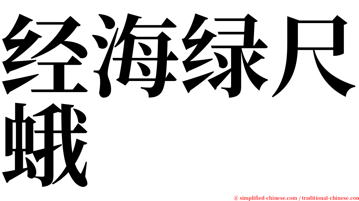 经海绿尺蛾 serif font