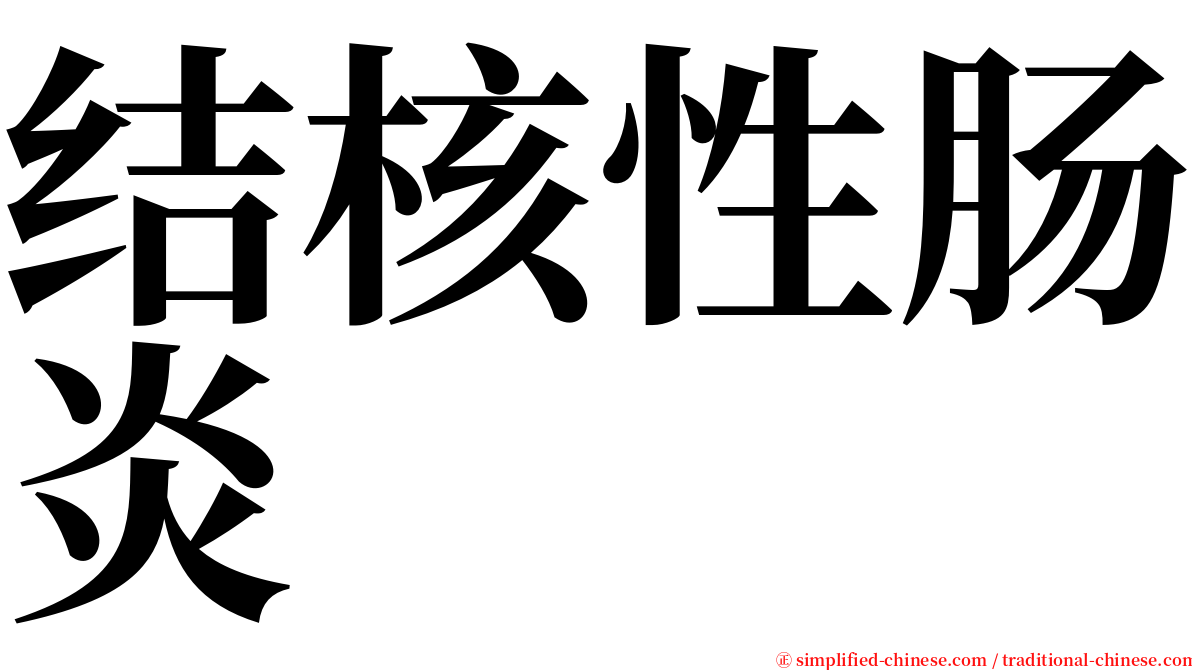 结核性肠炎 serif font