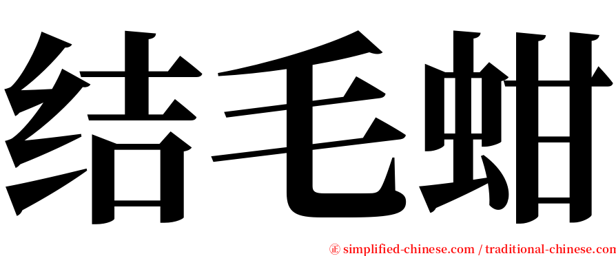 结毛蚶 serif font