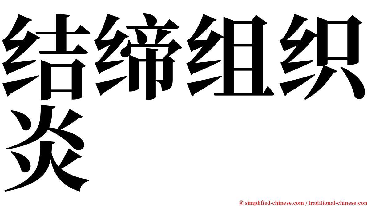 结缔组织炎 serif font
