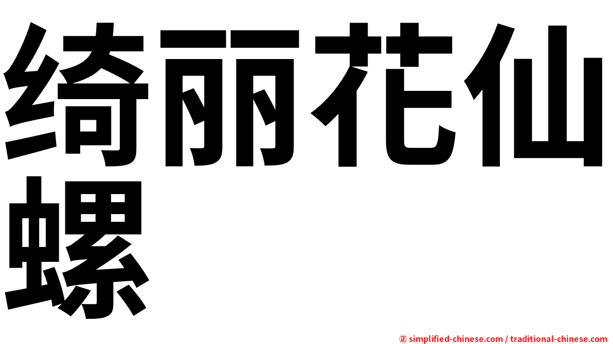 绮丽花仙螺