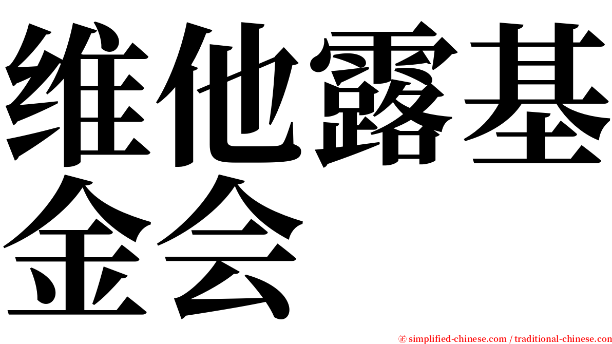 维他露基金会 serif font