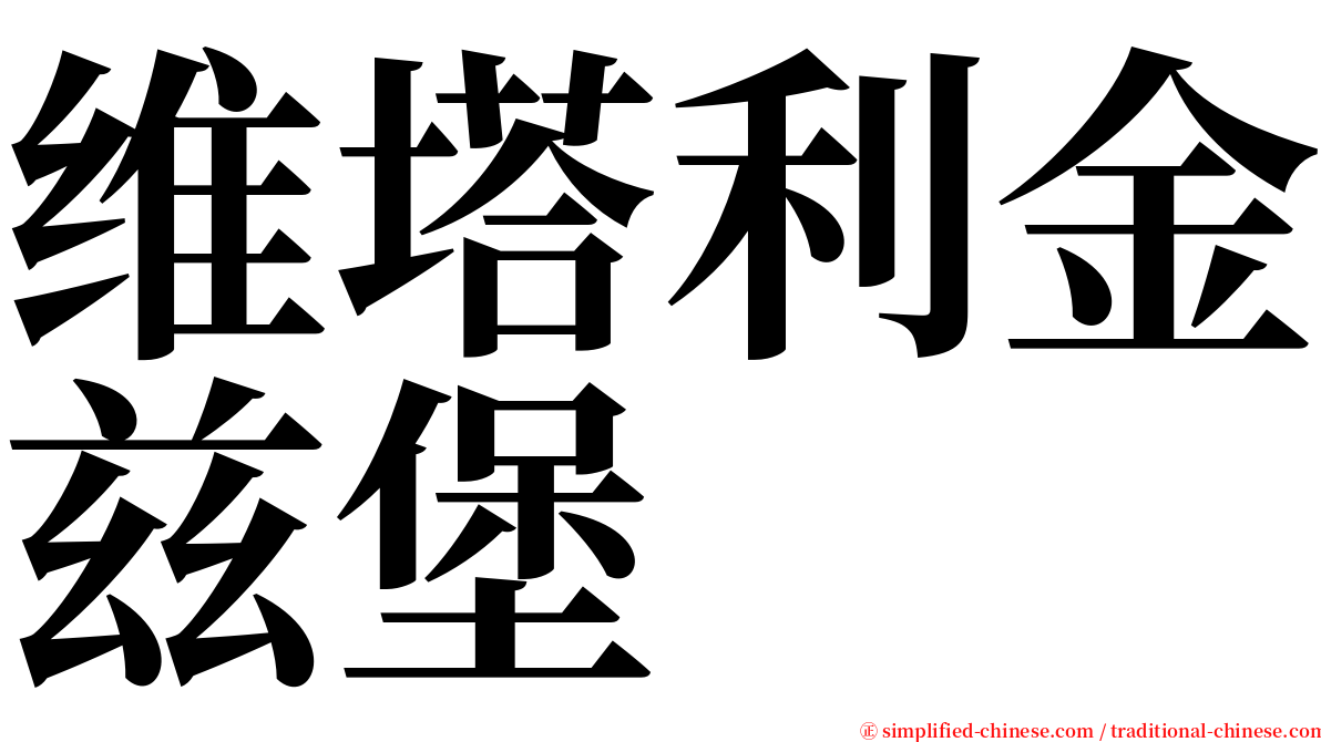 维塔利金兹堡 serif font