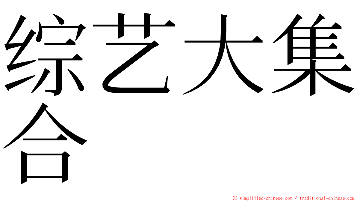 综艺大集合 ming font