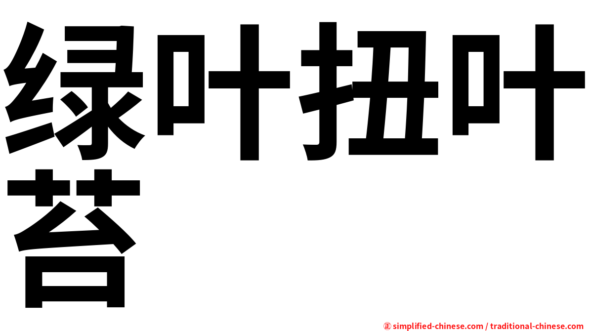 绿叶扭叶苔